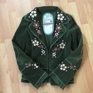 Johny Was Joystick green hand embroidered jacket